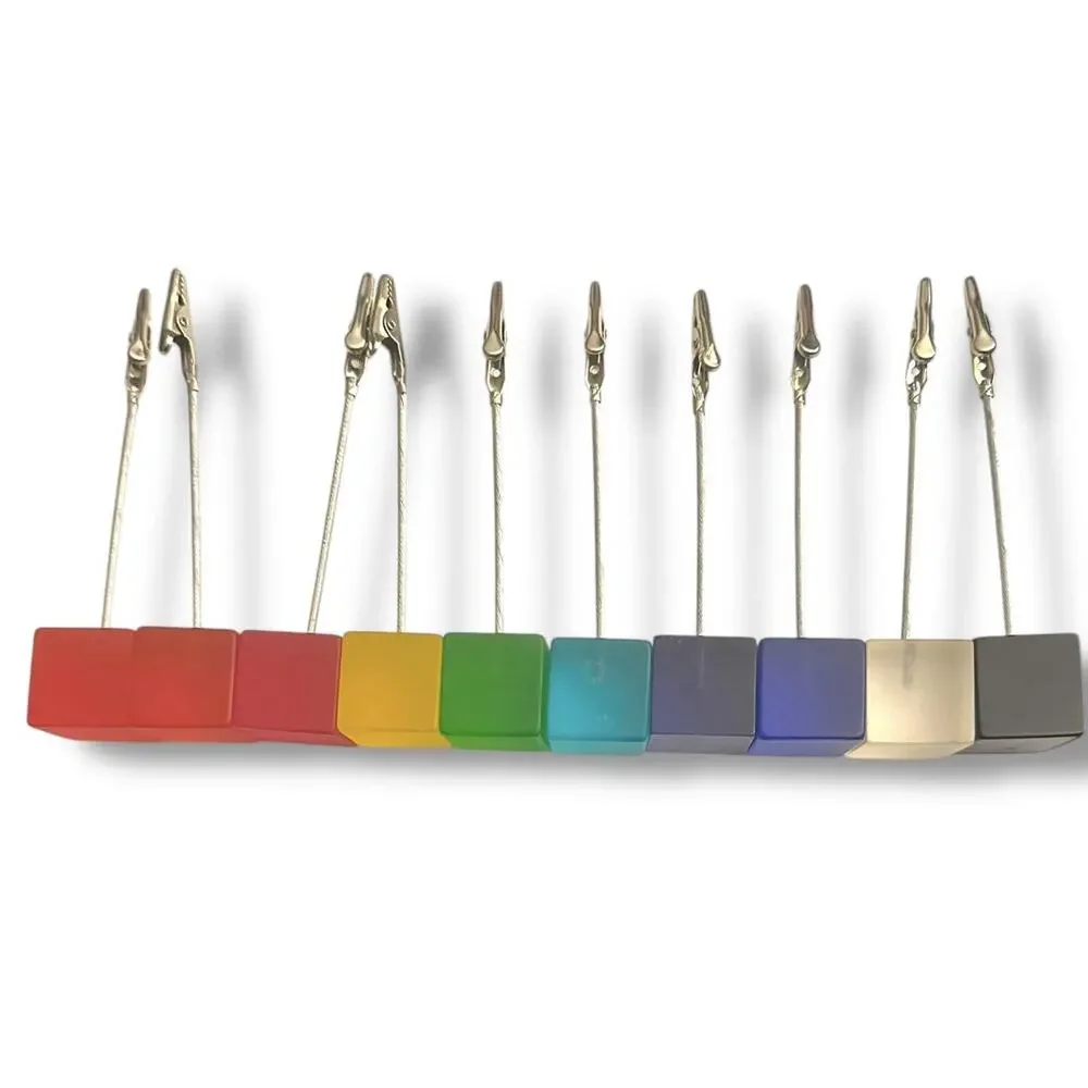 Desktop Picture Holders, 10 pcs Rainbow Colors Polaroid Photo Clip Stand for ...